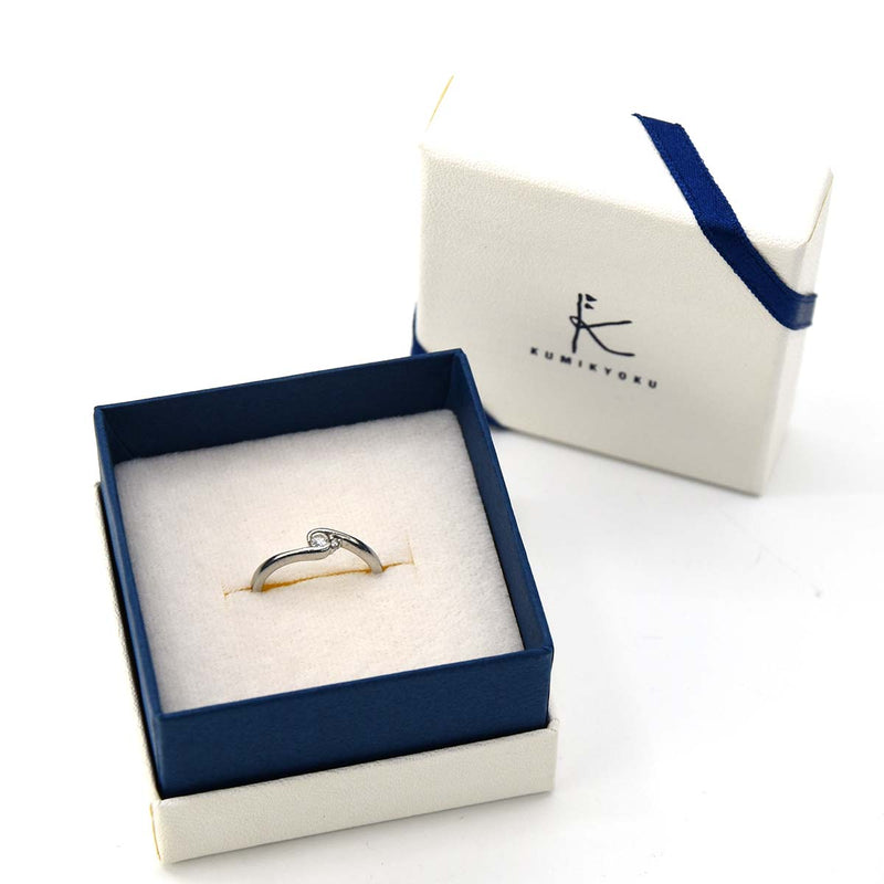 組曲 リング Pt900 D0.07 2.9g 8号 ダイヤ プラチナ KUMIKYOKU 箱付き