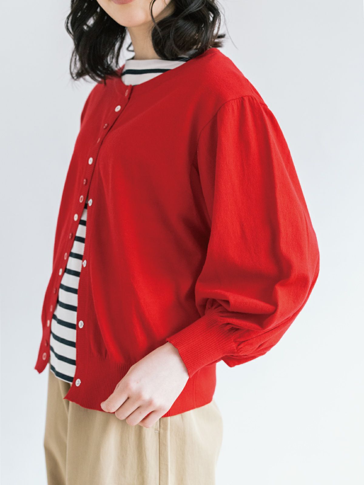 カシミア混コットン】C/Ca MIXボタンカーディガン PONT DE CHALONS