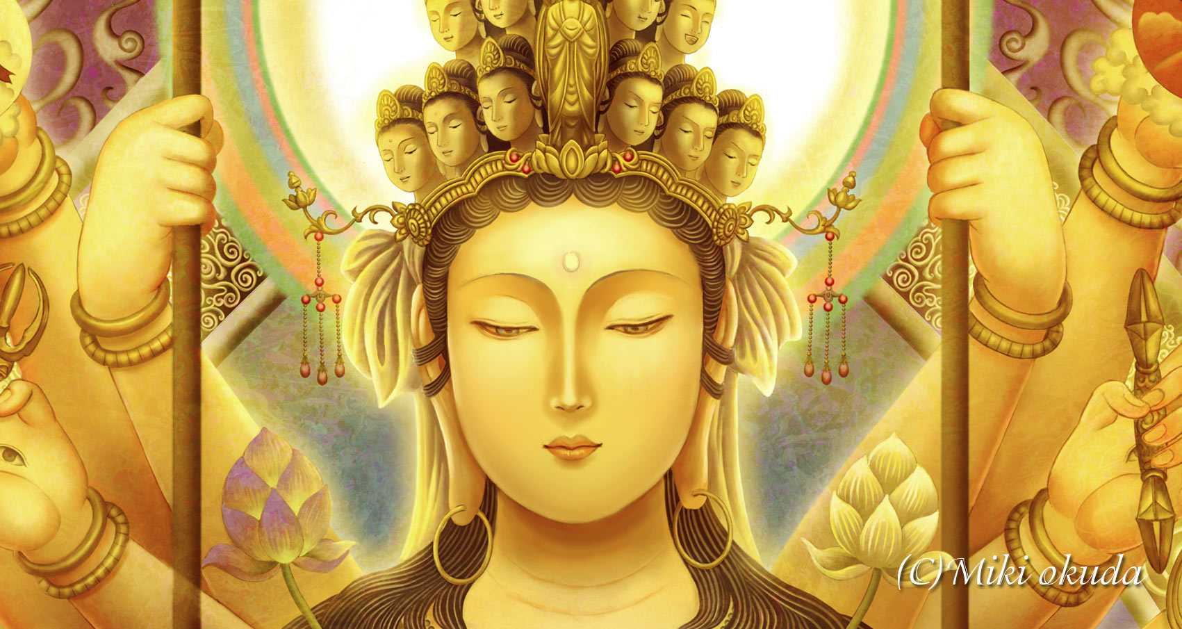 千手観音の手の意味は？】持ち物をイラストで全て解説します！ | 奥田