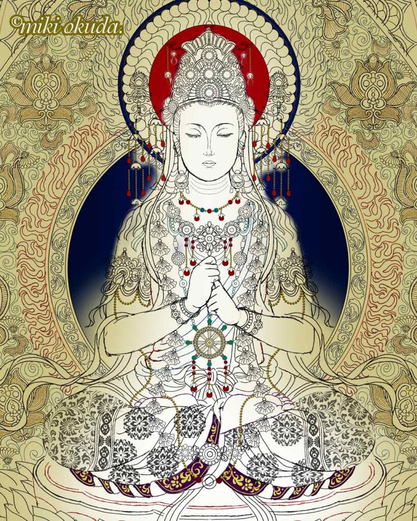 祈りのような絵――テンペラ12号作品『大日如来』、完成しました | 奥田