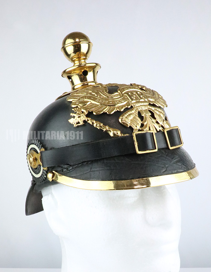 実物 帝政ドイツ M1895 兵・下士官用ピッケルハウベ ブロイセン 砲兵科
