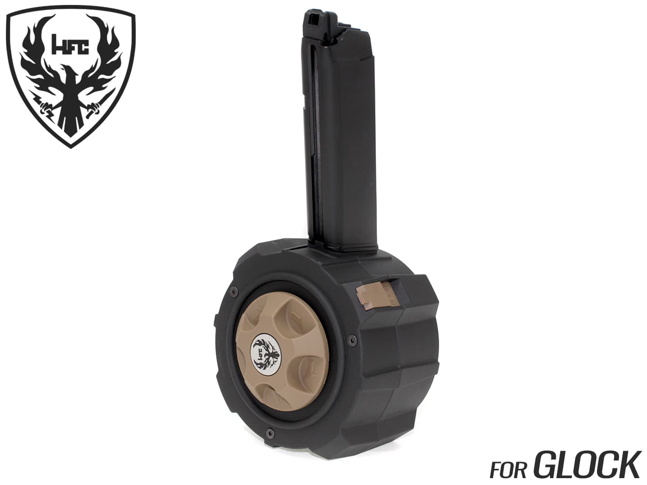 HFC ガスドラムマガジン 145Rds [適合：GLOCK / M9/M92F] | ミリタリー
