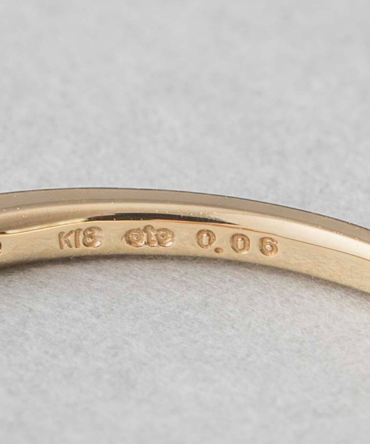 レイヤード] K18YG ハーフエタニティ リング（230648） ｜ women