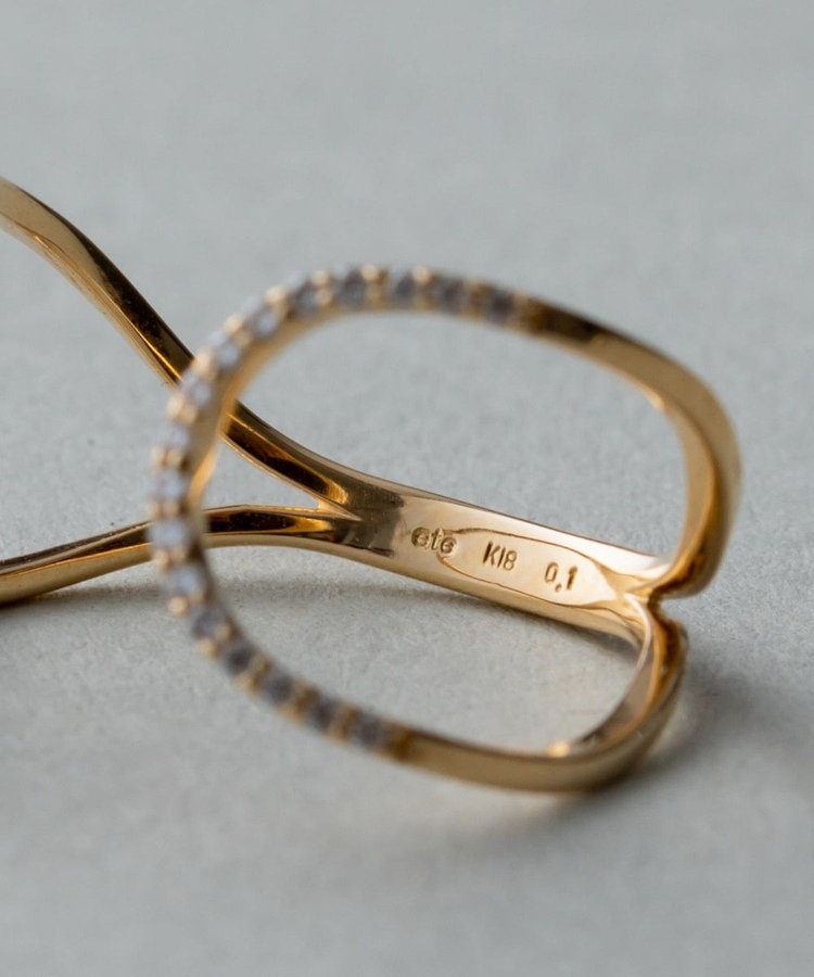 K18YG パーティクル リング（230706） ｜ women（ウィメンズ） ｜ ete