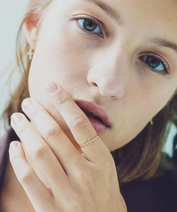 K18YG クロス ダイヤモンド リング（230718） ｜ women（ウィメンズ