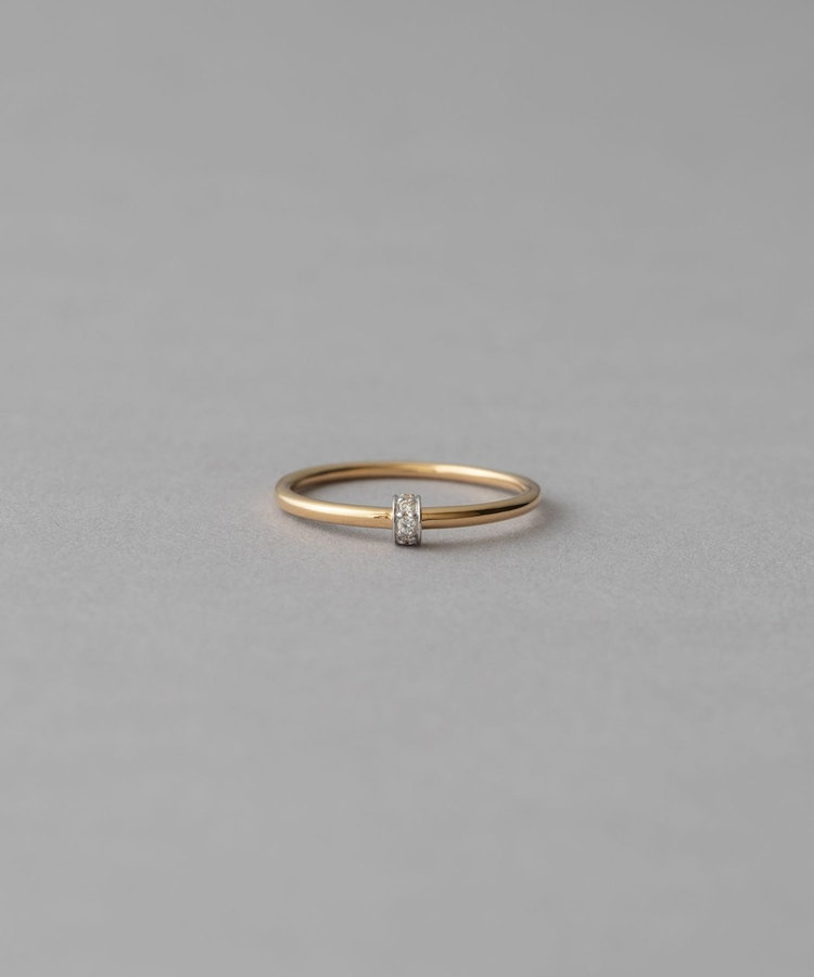 レイヤード] K18YG ダイヤモンド リング バイカラー（230721