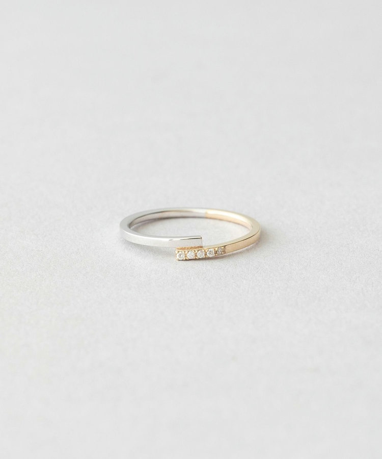 K10YG ピンキーリング ダイヤモンド コンビカラー（032500） ｜ women
