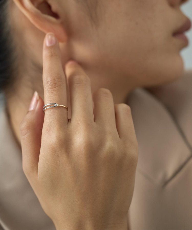 レイヤー] K10 リング ダイヤモンド コンビカラー（032521） ｜ women