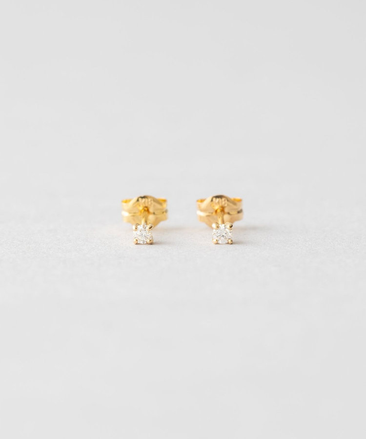 K18YG 一粒ダイヤモンド ピアス（097011） ｜ women（ウィメンズ