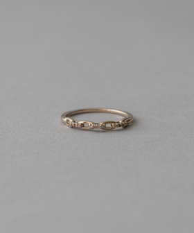 トーン] K18RBG ブラウンダイヤモンド ツイスト リング（303015