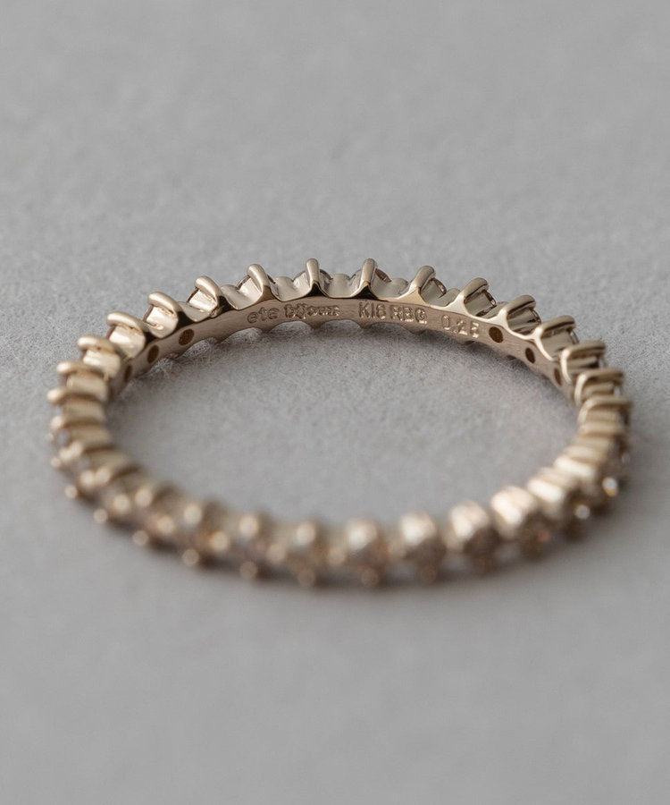 プレイリング] K18RBG ブラウンダイヤモンド ピンキーリング（303016