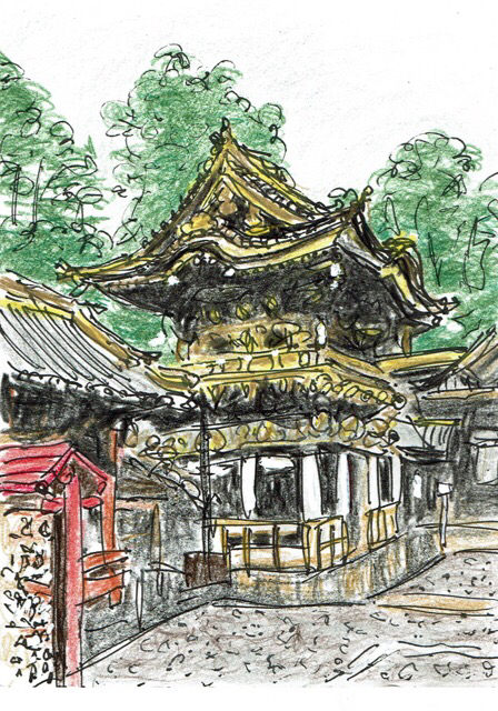上鈴木正一 油彩画 F15号『日光東照宮にて』1/27(火)午前10時まで掲載