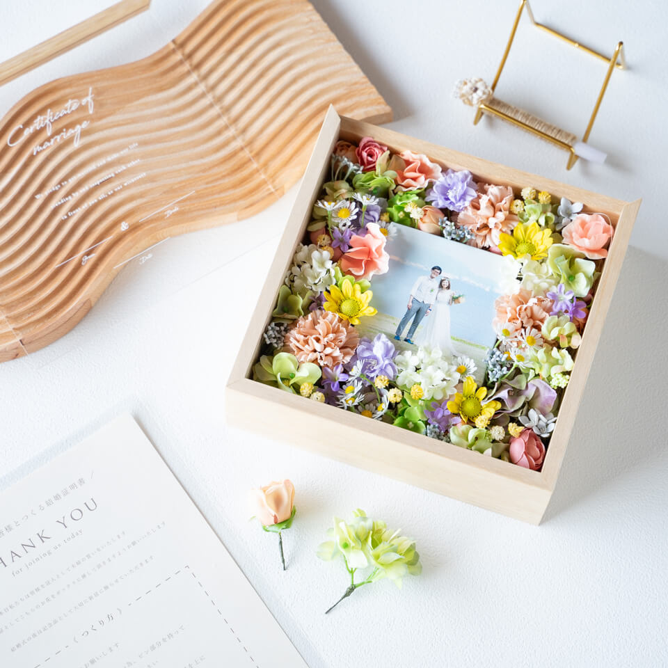 写真入り】ゲスト参加型結婚証明書｜キャンバスタイプ | mille la