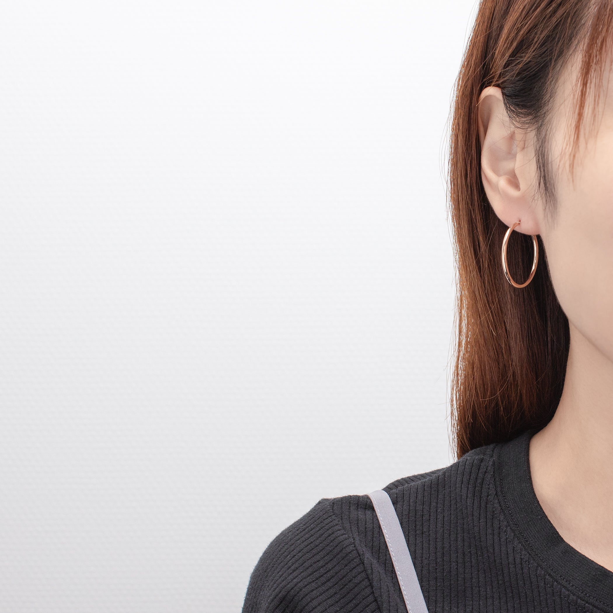 K18 ピンクゴールド フープ ピアス – Milluflora | ミルフローラ