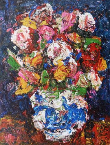 森田茂作品【薔薇】の買取・査定はミライカ美術にお任せください