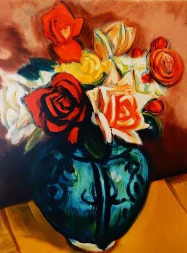 小山敬三作品【バラ】の買取・査定はミライカ美術にお任せください