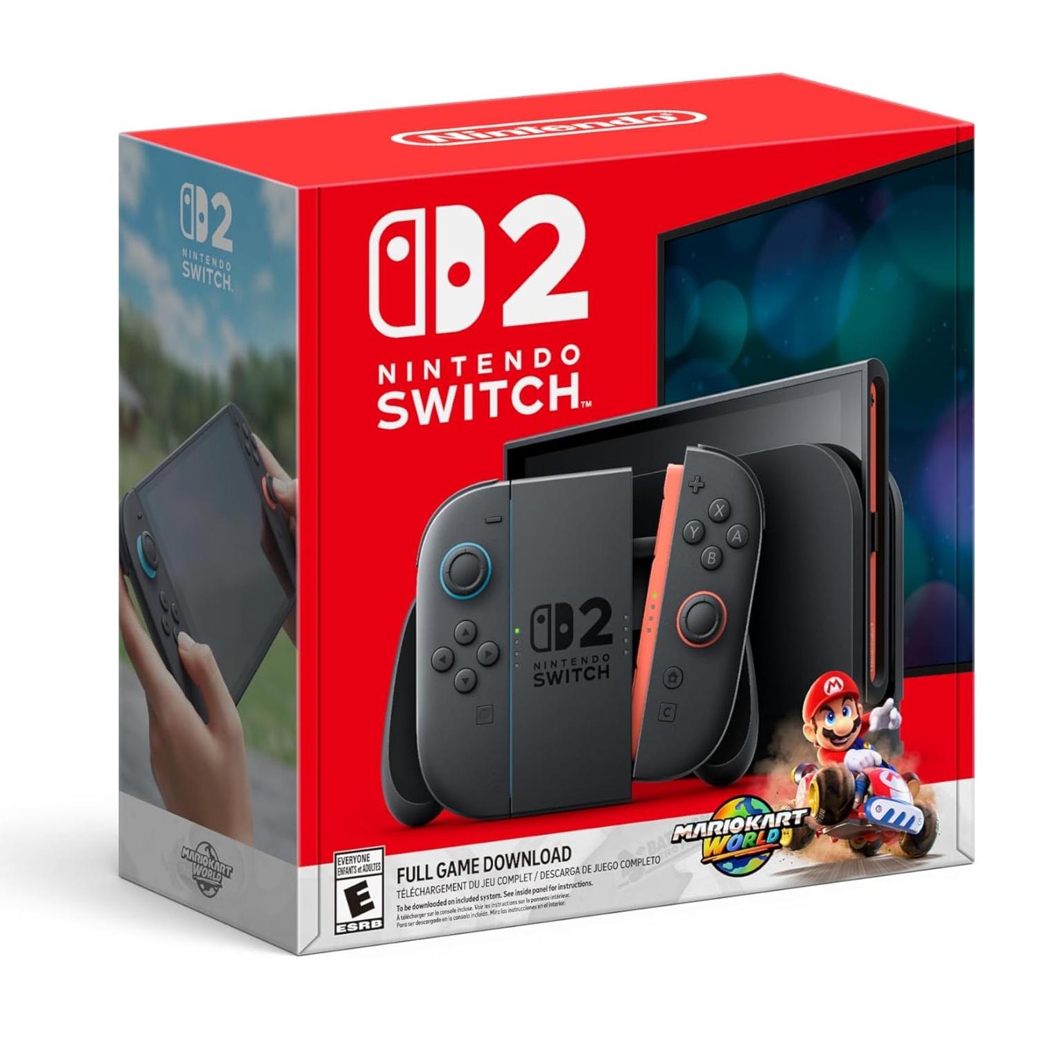 Console Nintendo Switch V2 com 1 Controle Joy-Con vermelho e Azul