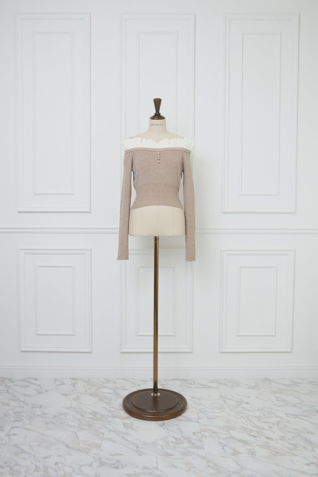 Whipped Frills Off Shoulder Knit Top - MISTREASS