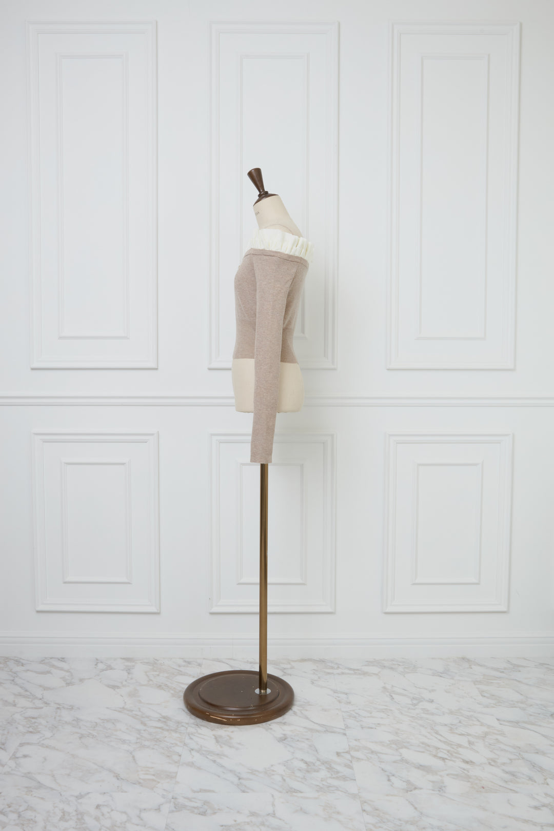 Whipped Frills Off Shoulder Knit Top - MISTREASS