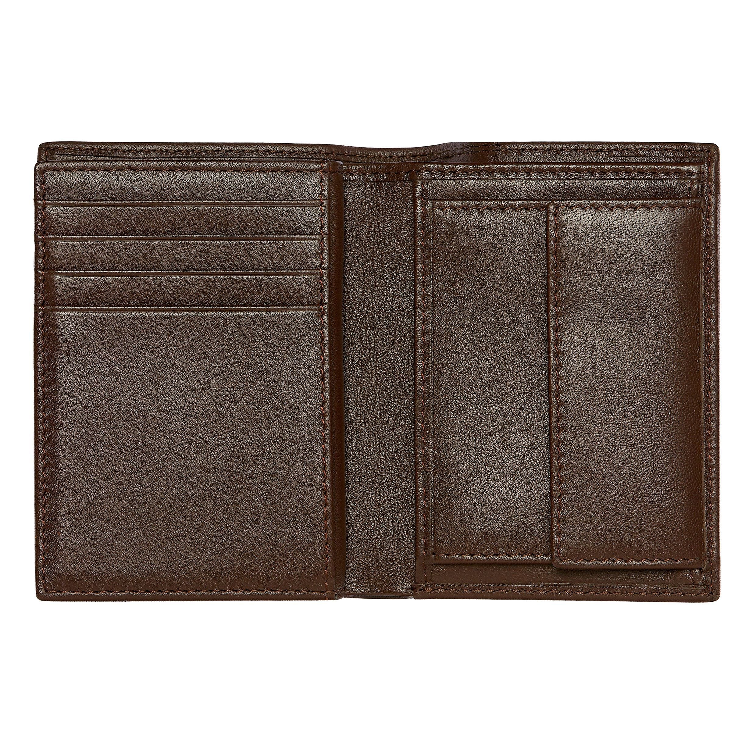 Hugo Boss Classic Smooth Brown Card Holder with flap and money