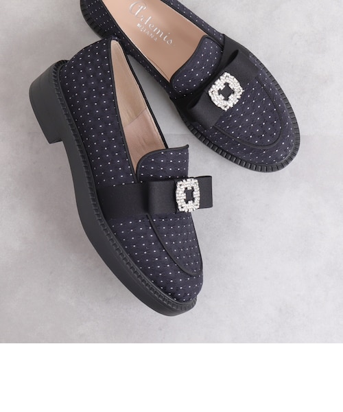 ビジューリボン 厚底ローファー｜アルテミスバイダイアナの通販｜&mall