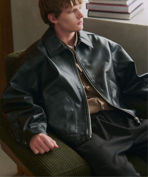 OSKR別注 シンセティックレザーショートブルゾン｜ベーセーストックの