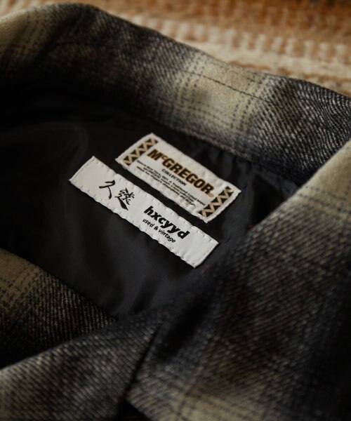 久遠×hxcyyd（エクシード） ダメージオンブレチェックシャツ