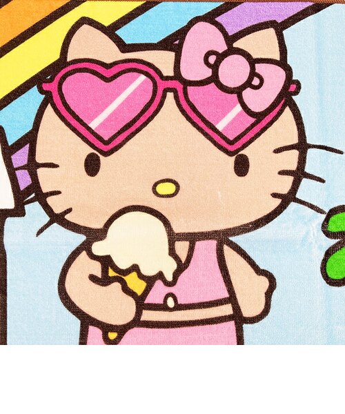 サンリオ ハローキティ 日焼け キティ フェイスタオル アイス Sanrio
