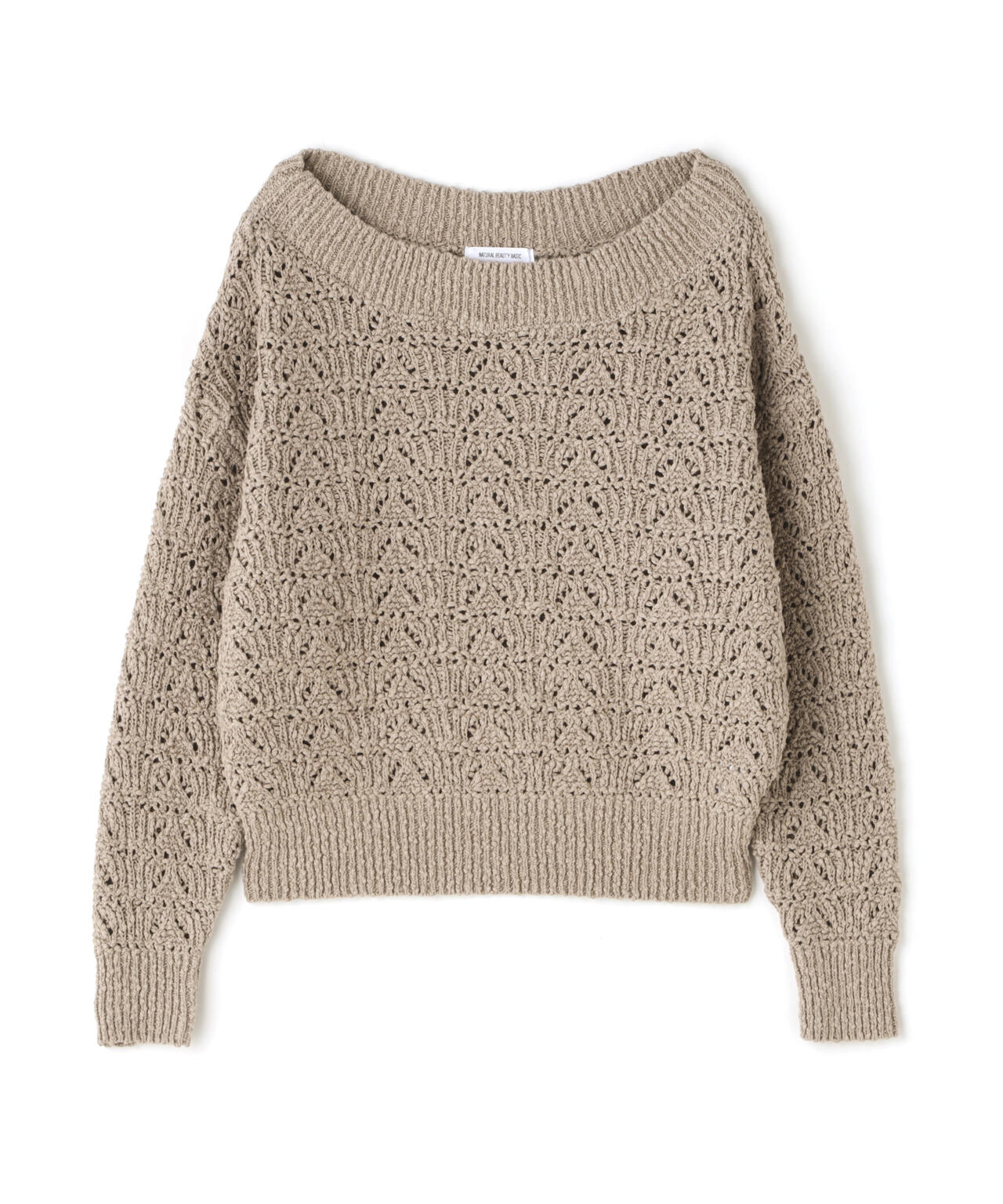 ボートネッククロシェニット | NATURAL BEAUTY BASIC（ナチュラル