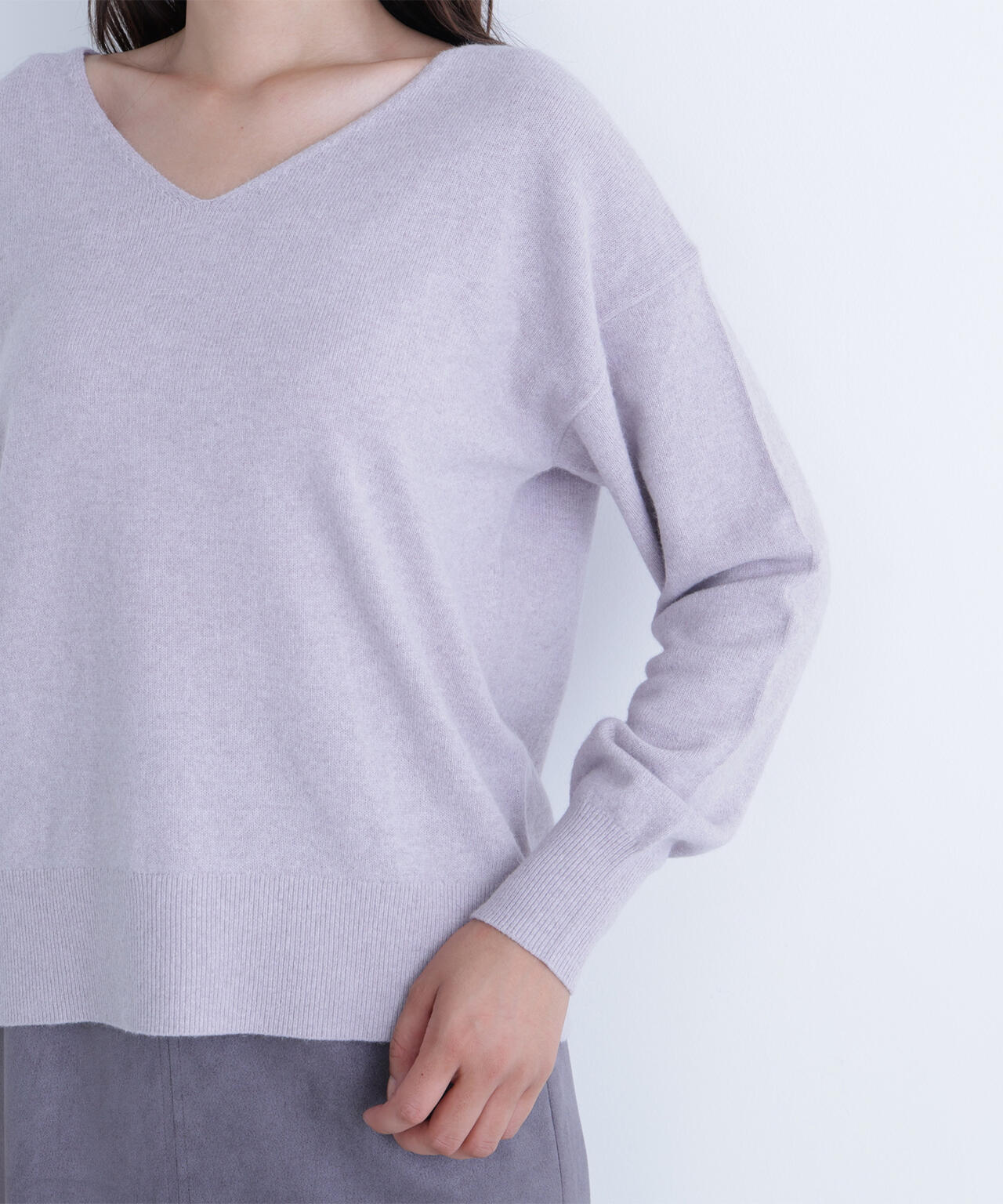 極美品】BEARDSLEY カシミヤ混FOX Vネックニット ベージュ 極美品