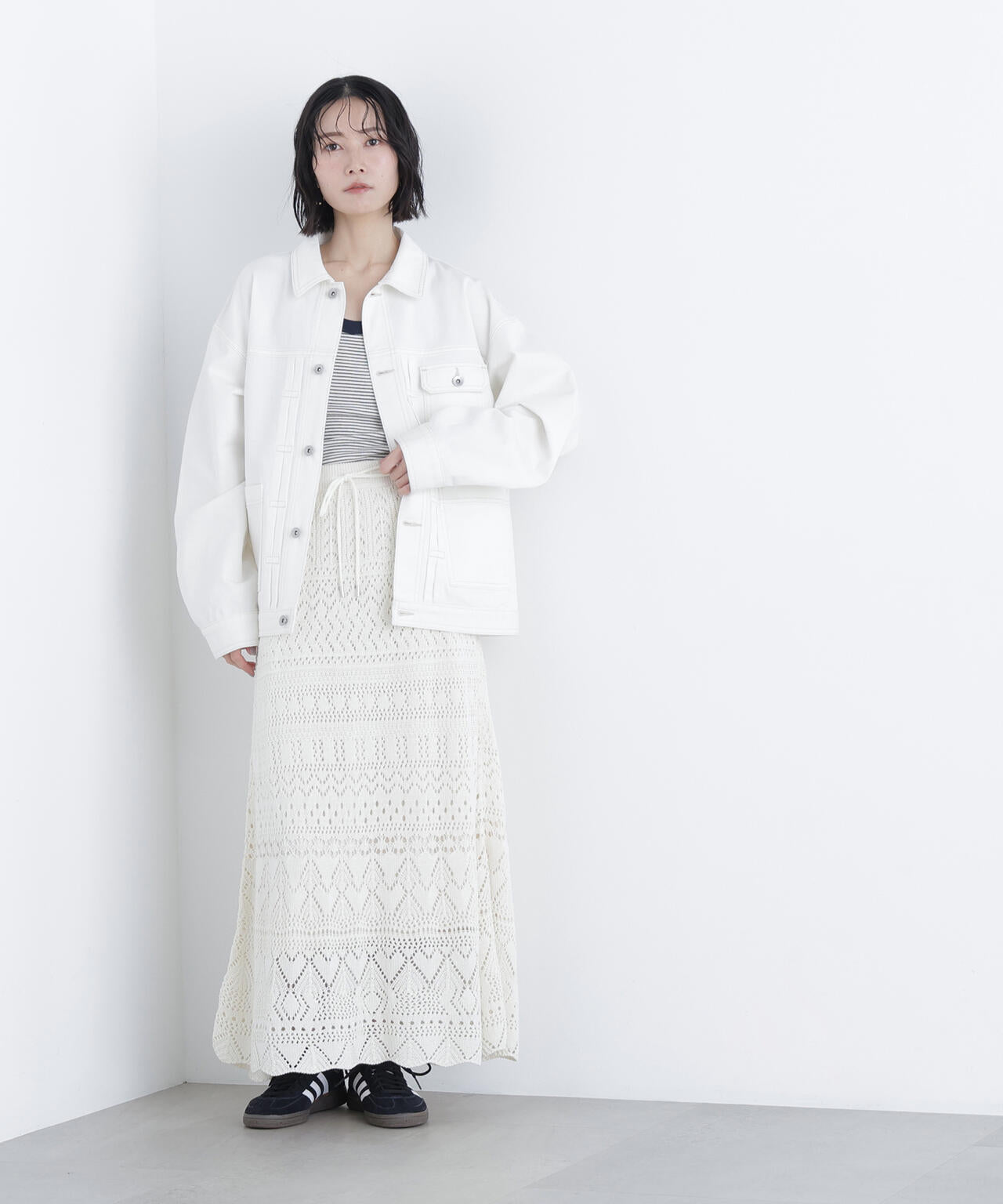 一部店舗・mix.tokyo 限定カラー：オフホワイト】オーバーデニム