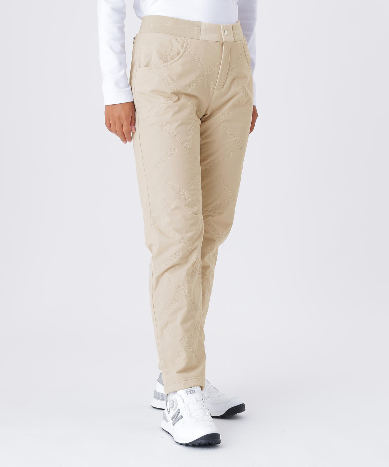 撥水 防風 保温 キルト テーパード ロングパンツ (WOMENS) | new