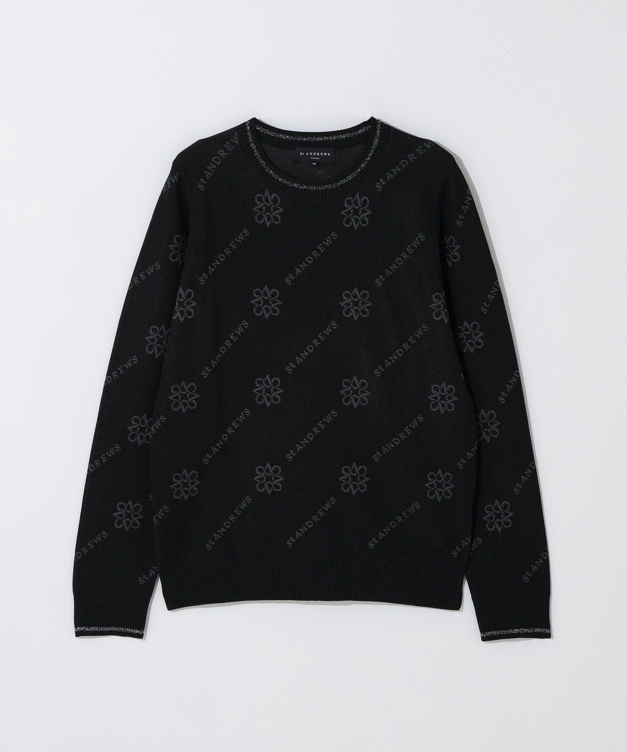 14Gロゴケルトジャガードクルーネックニットプルオーバー (WOMENS