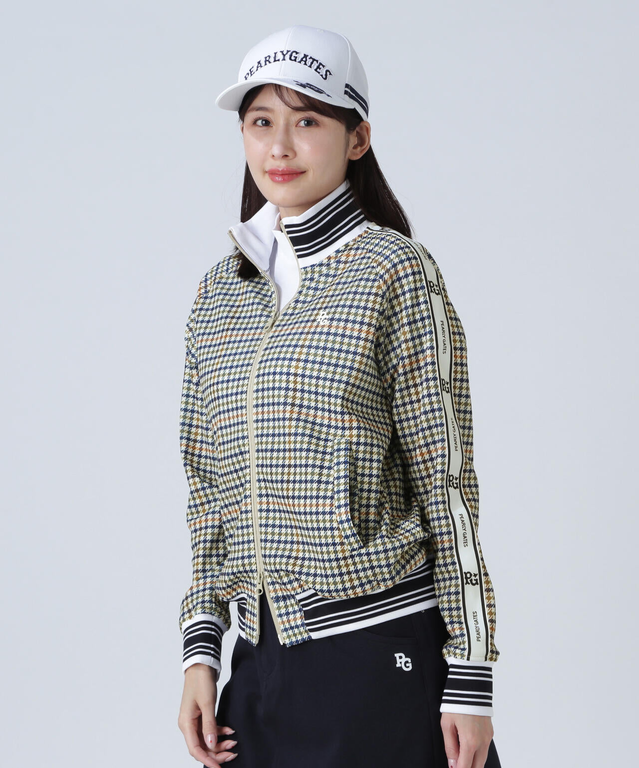 Peストレッチメッシュフルジップジャケット ＜ガンクラブチェック柄