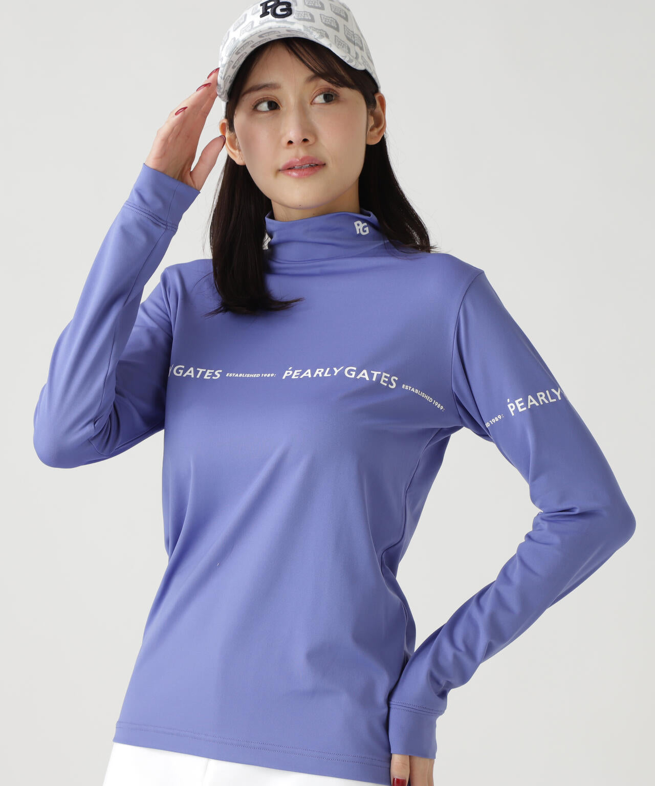 37.5ベア天竺長袖ハイネックカットソー | PEARLY GATES（パーリー