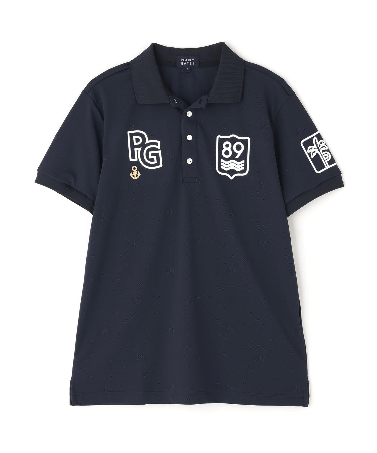 ストレッチカノコアンカージャガード半袖ポロシャツ | PEARLY GATES