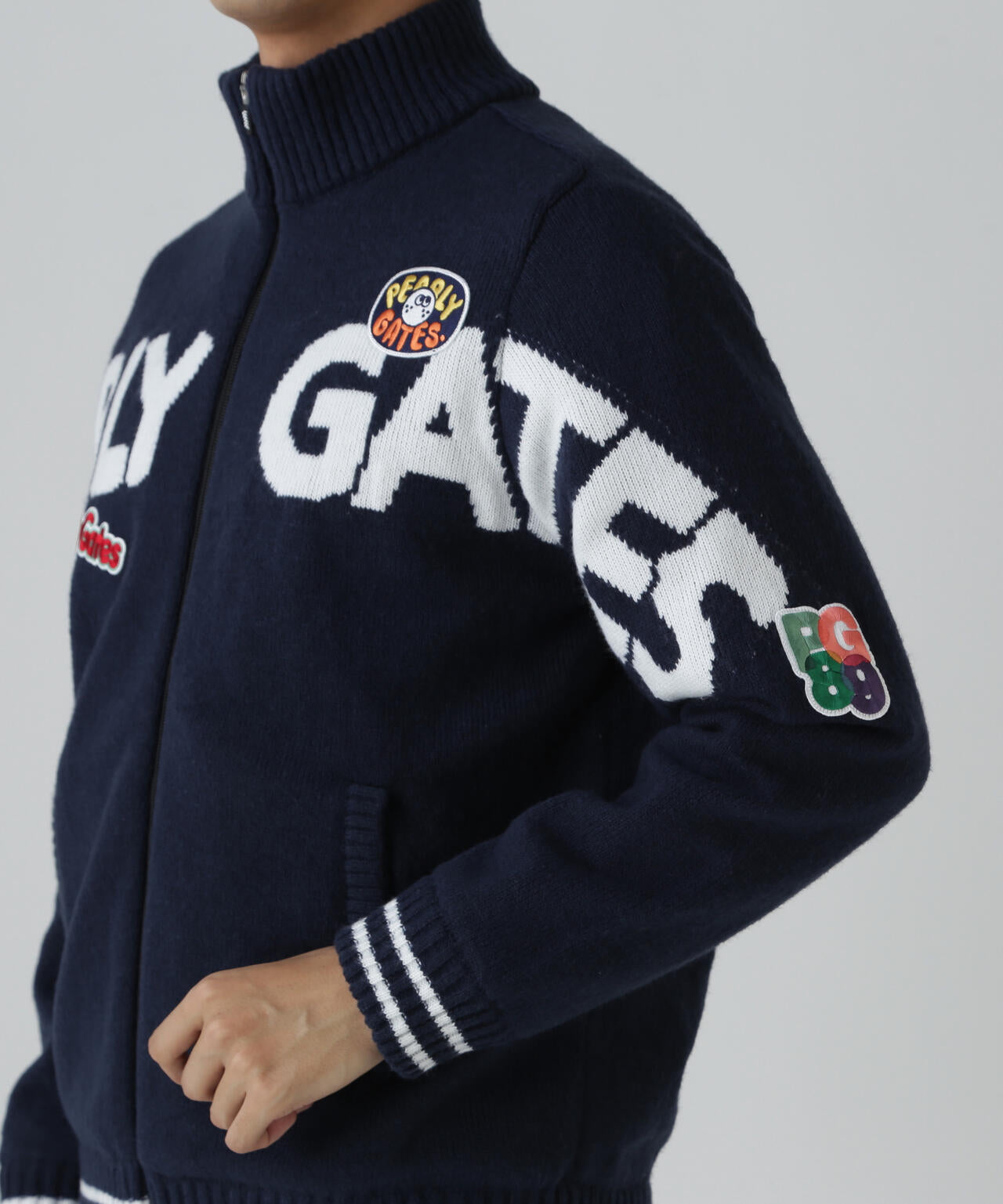 か*ず様 美品 PEARLY GATES ニット ブルゾン ジップアップ サイ 美品