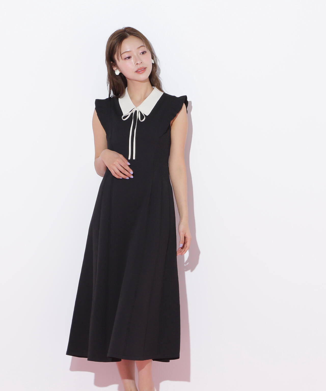 コルセットリブ襟付きニットワンピース | JILL by JILL STUART（ジル