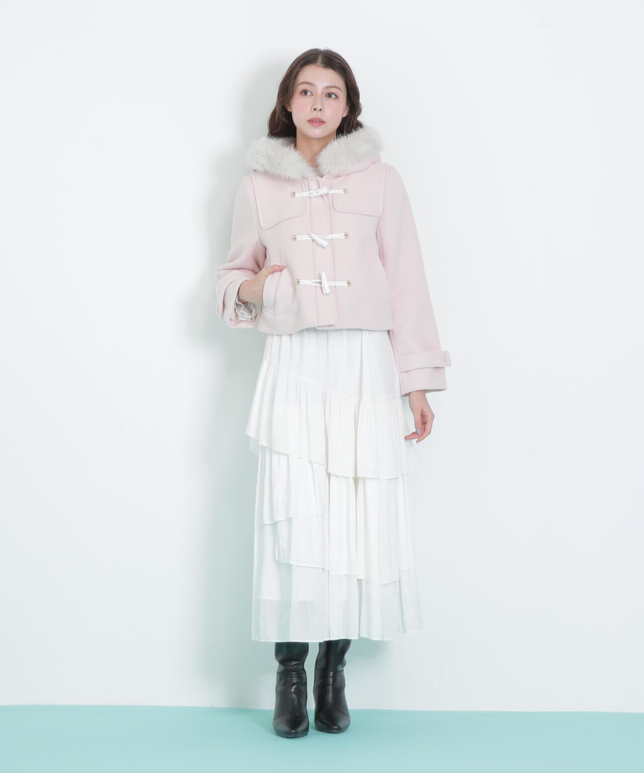 フェイクファー付ショートダッフルコート | JILL by JILL STUART（ジル