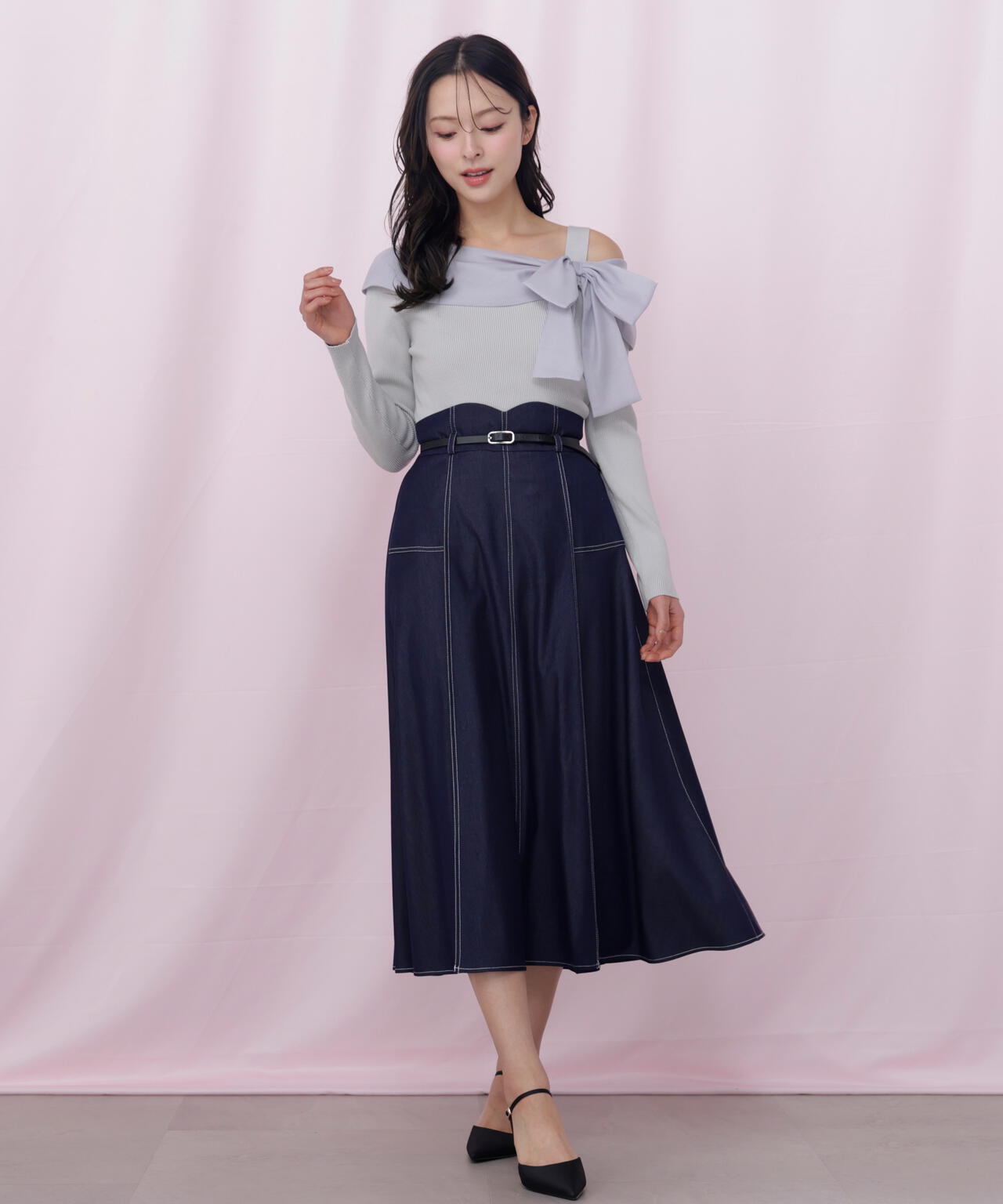 アシメリボンニット | JILL by JILL STUART（ジル バイ ジル