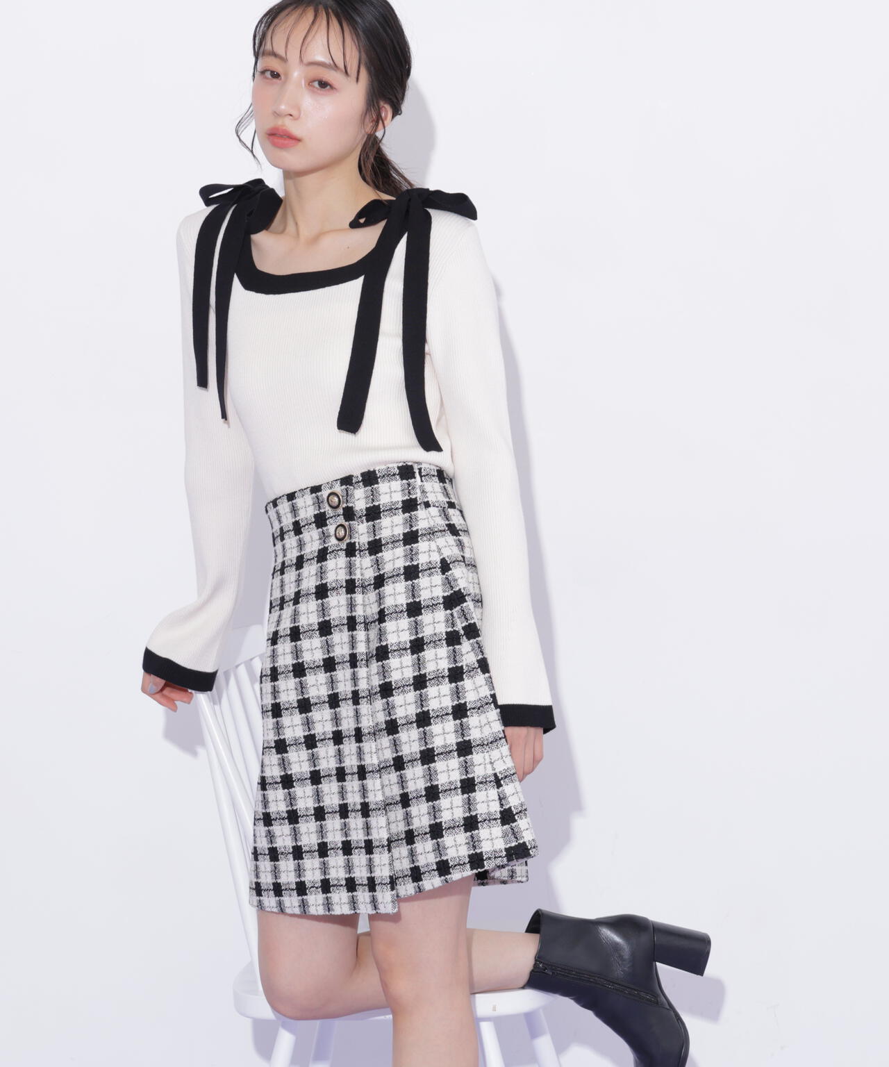 ブロックチェックツィードミニスカート | JILL by JILL STUART（ジル