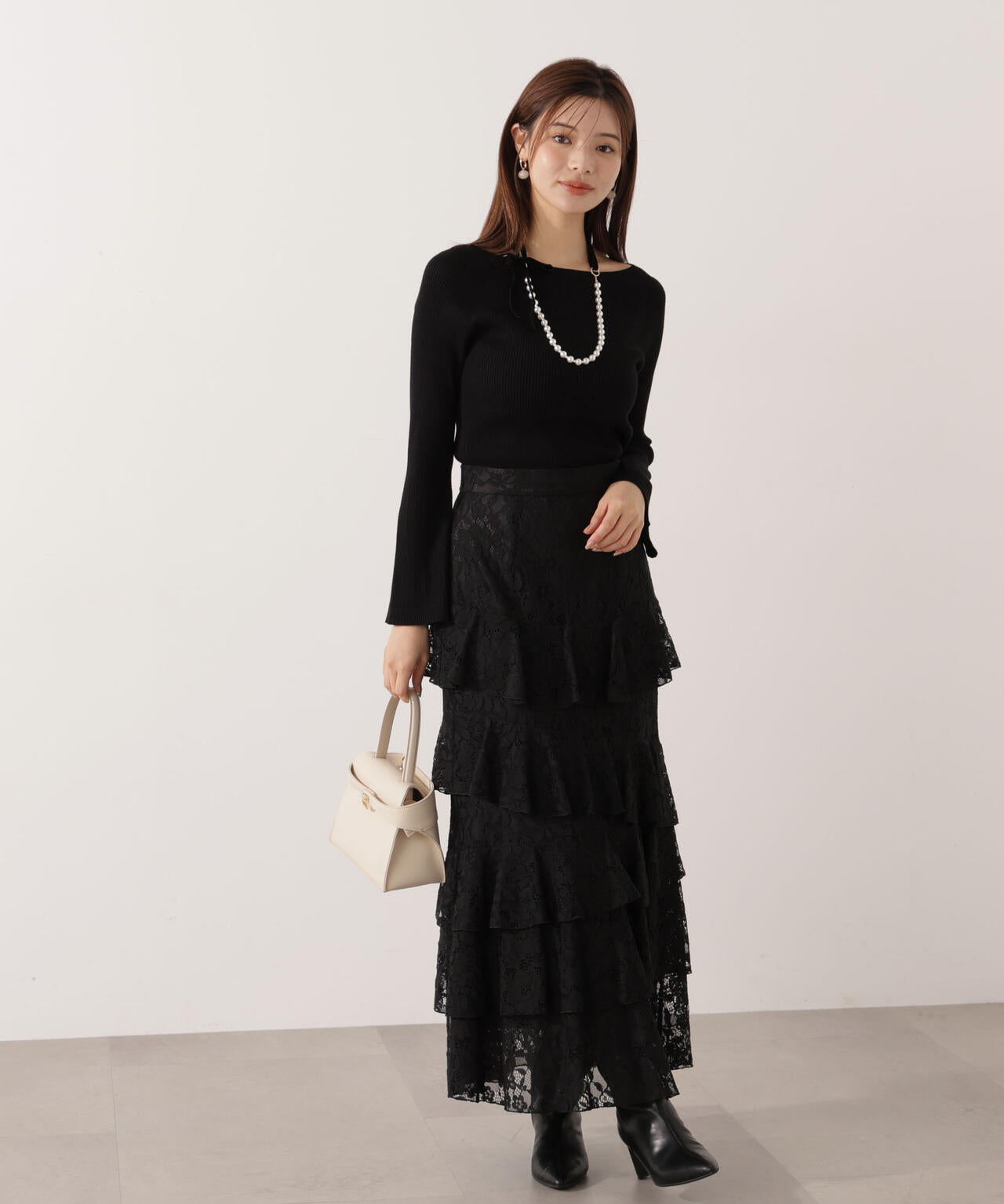 ランダムティアードレーススカート | PROPORTION BODY DRESSING