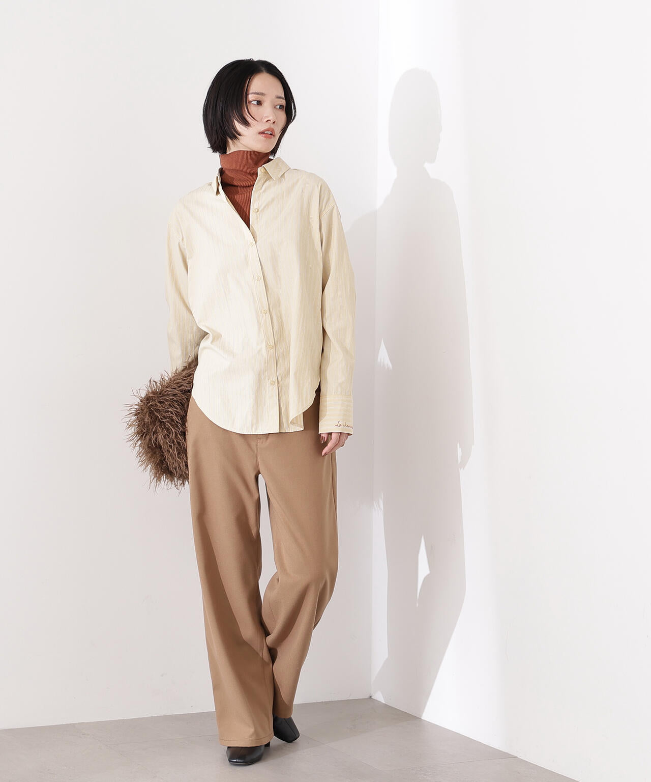 岸本セシルさん着用】ベーシックツイルワイドパンツ | N. Natural