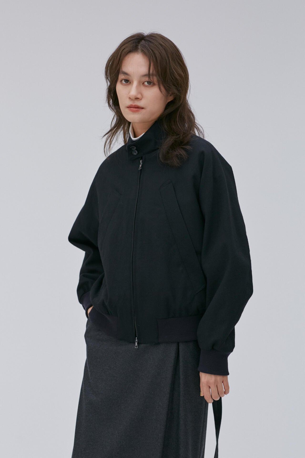 blurhms / ROUGH WOOL GABARDINE HARRINGTON JACKET | THE LIBRARY（ザ