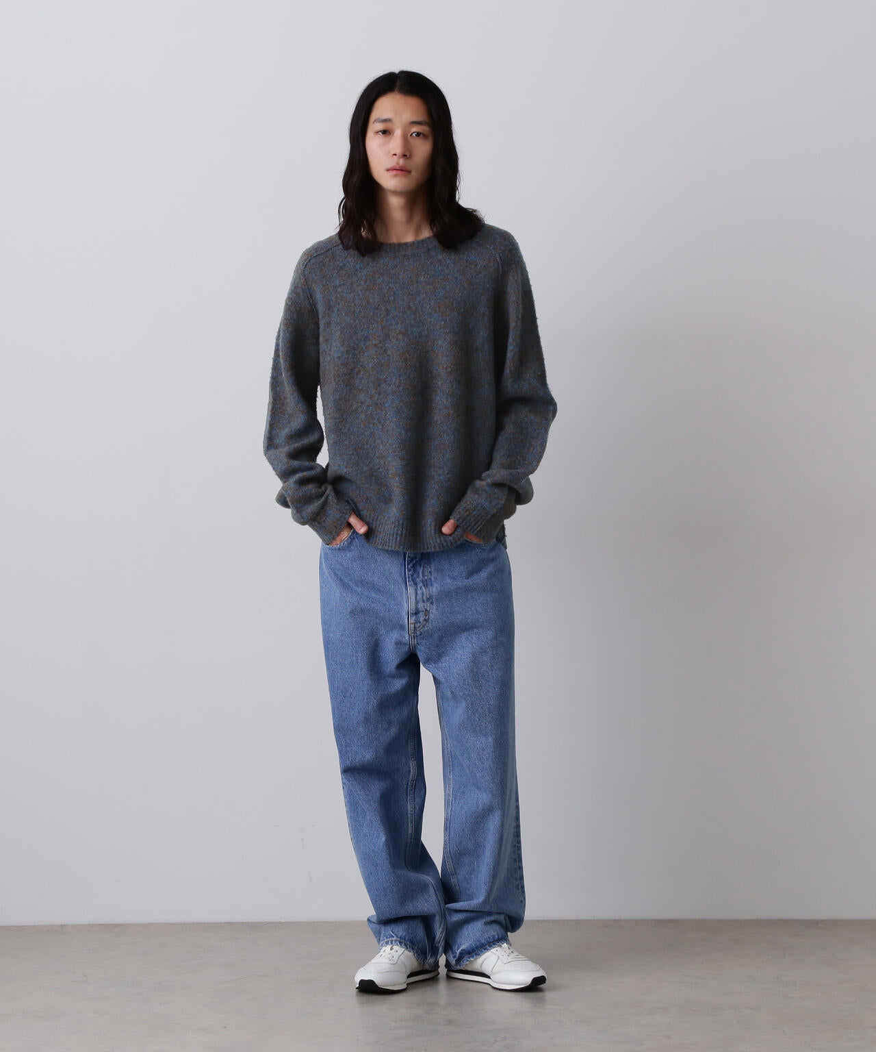YLEVE / ITARIAN MERINO WOOL MELANGE KNIT PULL OVER | YLÈVE