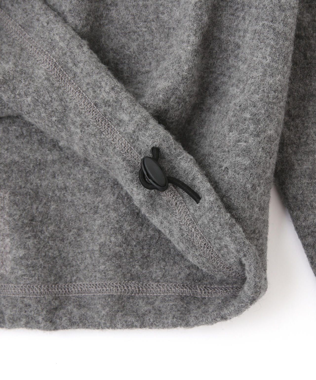 YLEVE / ULTRAFINE MERINO MILLED WOOL KNIT HALF ZIP PULL OVER