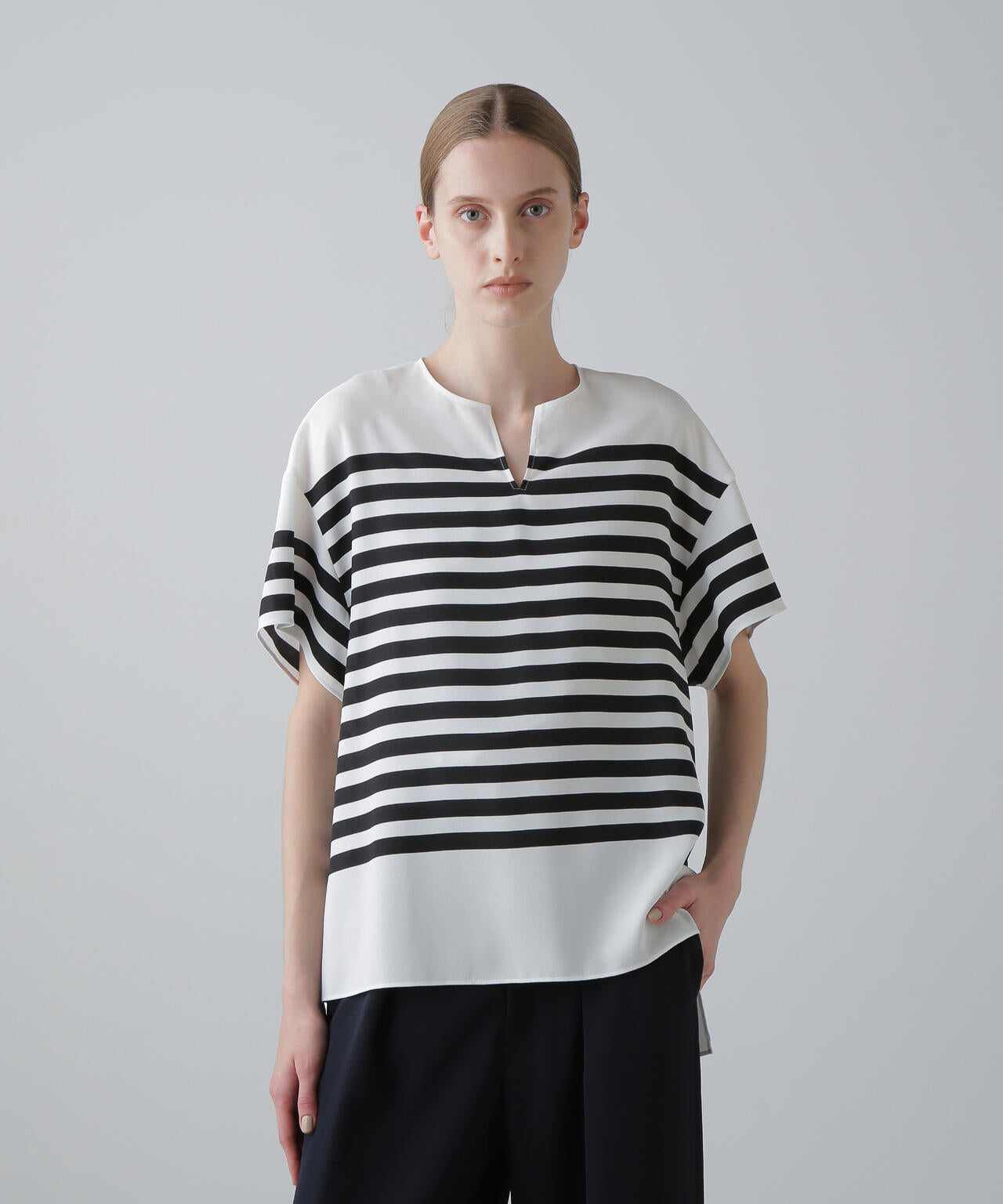 ボーダープリントブラウス | ADORE（アドーア） ｜【公式】通販mix