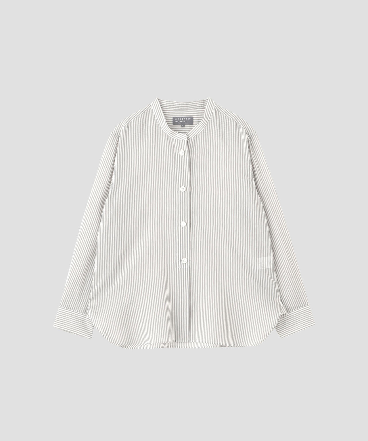 COTTON SILK STRIPE SHIRT | MARGARET HOWELL（マーガレット・ハウエル