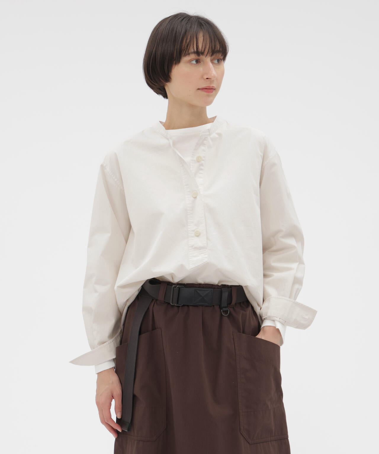 COMPACT COTTON POPLIN SHIRT | MARGARET HOWELL（マーガレット