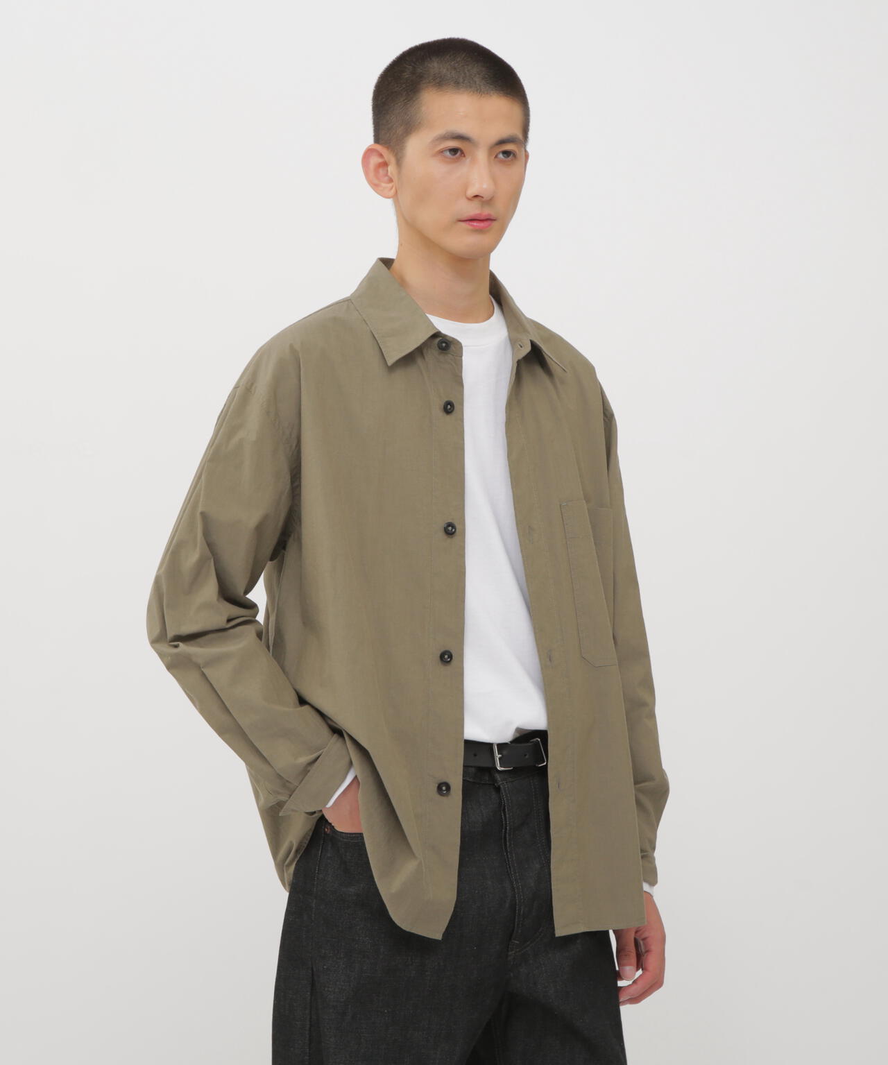 BRUSHED COTTON CHAMBRAY SHIRT | MARGARET HOWELL（マーガレット